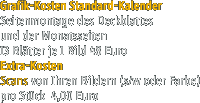 Grafik-Kosten Standard-Kalender